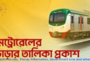 মেট্রোরেলের ভাড়ার তালিকা ২০২২ । Metro rail vara Chart in Bangladesh